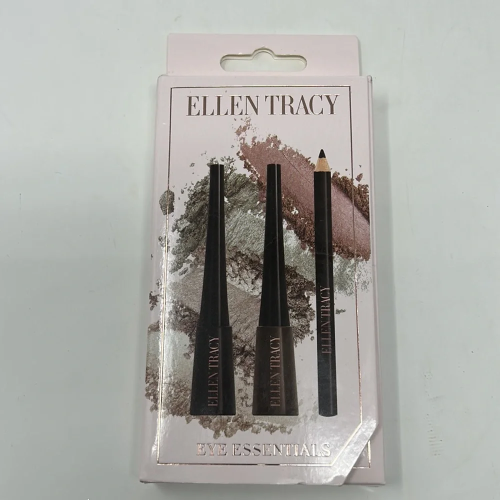 Ellen Tracy Eye Essentials Brown Black Pencil & Liquid Eye Liner